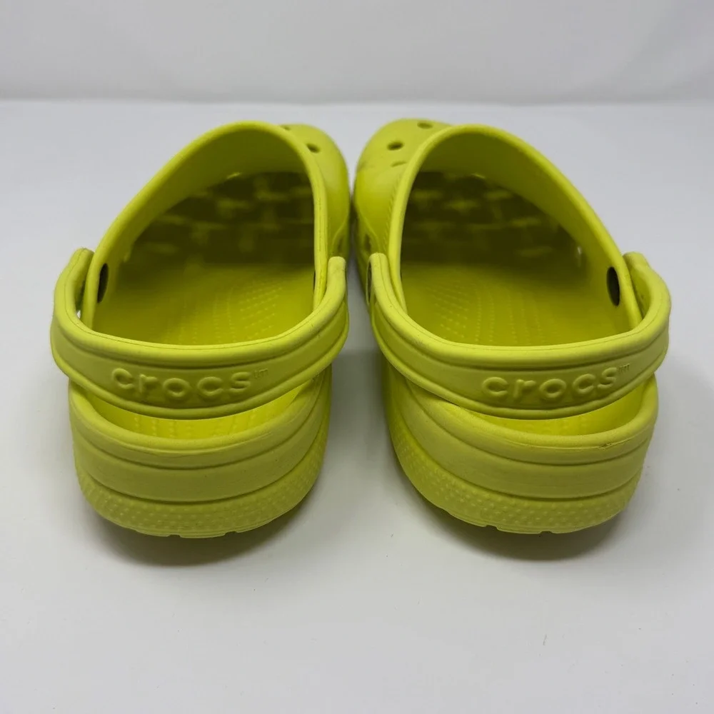 Crocs Classic Clog Mens 10 Neon Yellow Lime Green Slip On Comfort Shoes